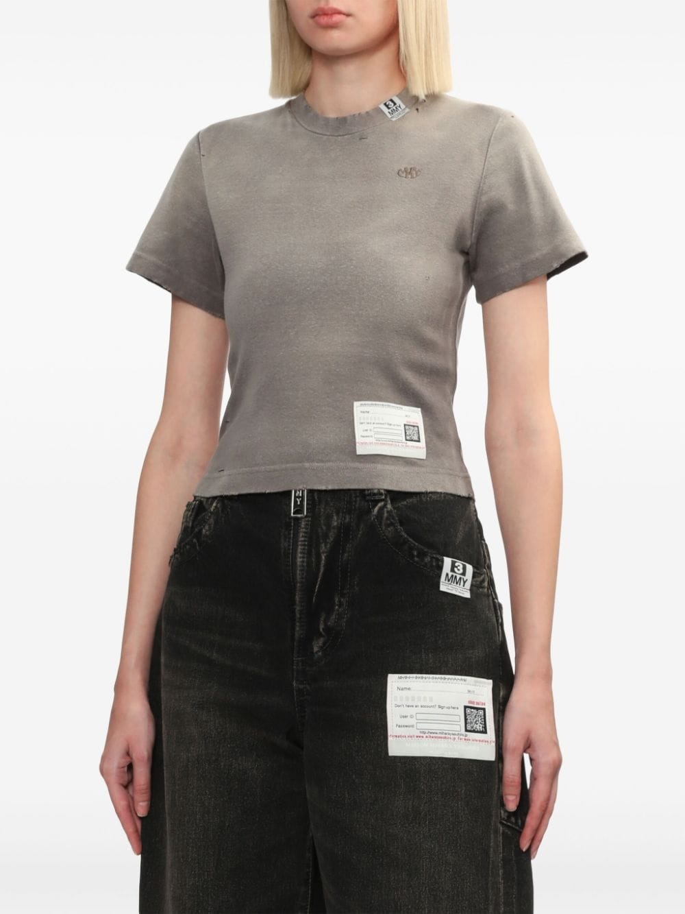 logo-embroidered T-shirt - 3