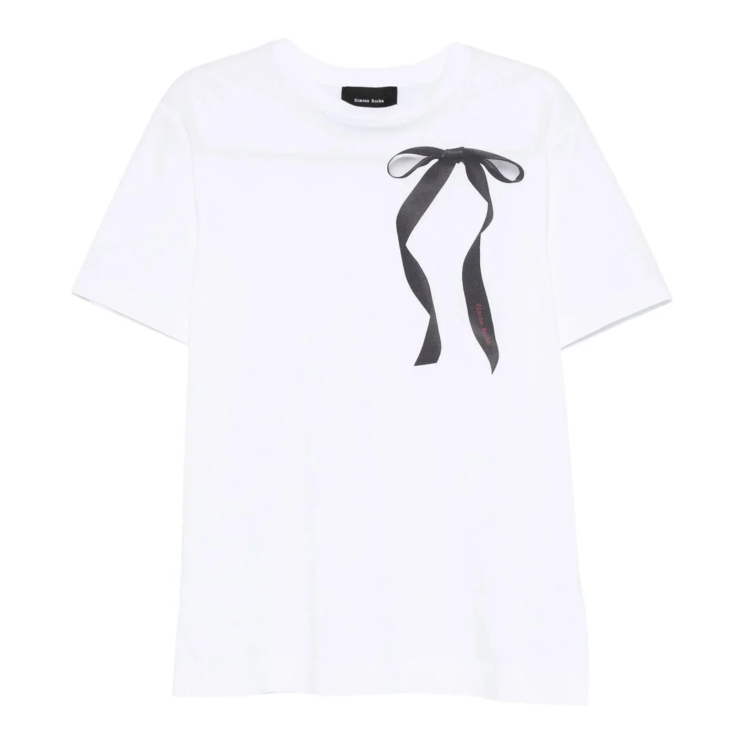 Ribbon Bow Tail Print T-Shirt - 1