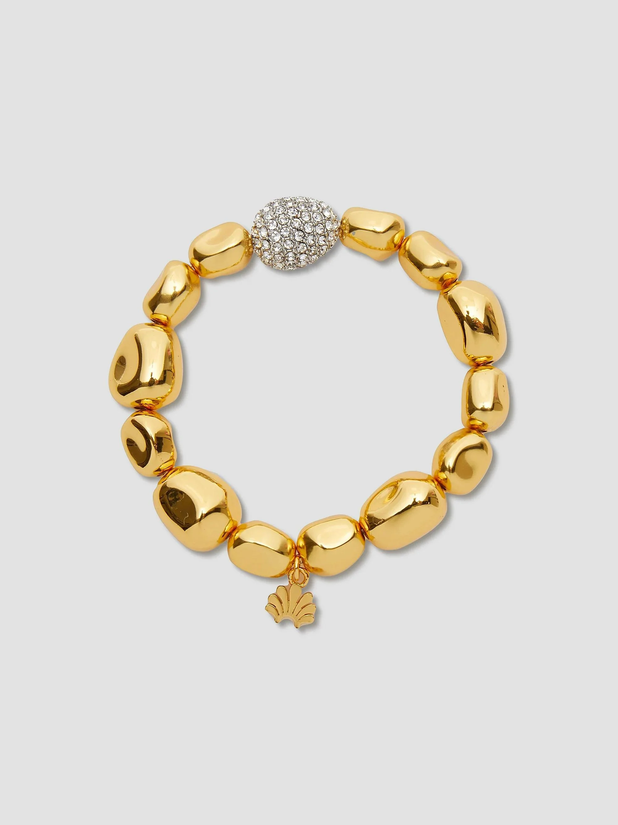 Women's Pebble 14K-Gold-Plated & Crystal Bracelet - Gold - 1