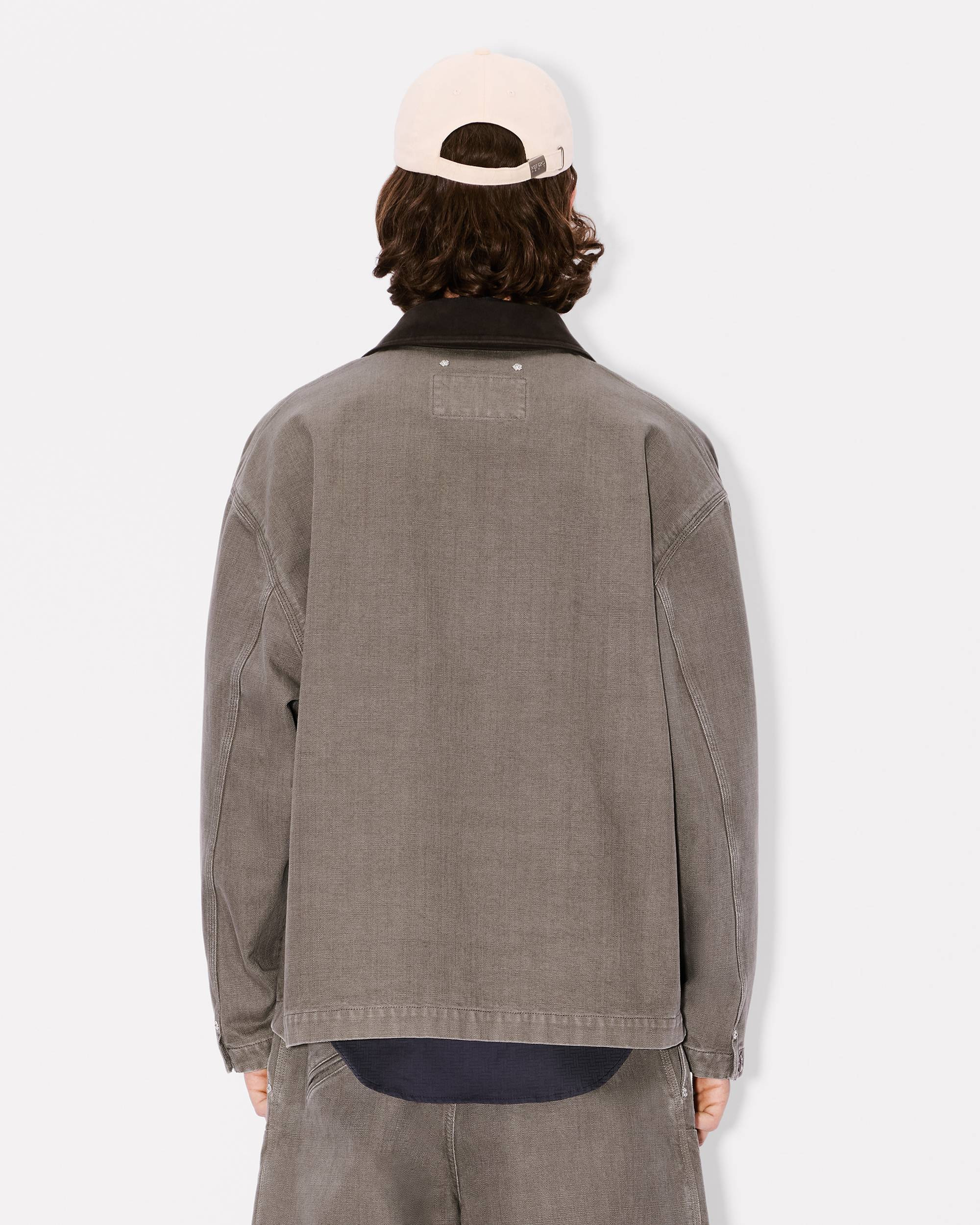 'KENZO Paris Chainstitch' workwear jacket in washed cotton - 5