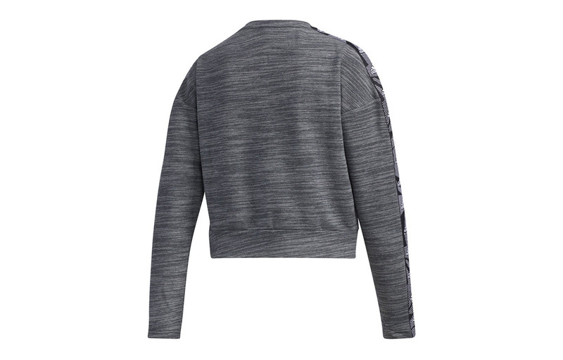 adidas (WMNS) adidas Short Round Neck Pullover Sports Gray GE1131 outlook