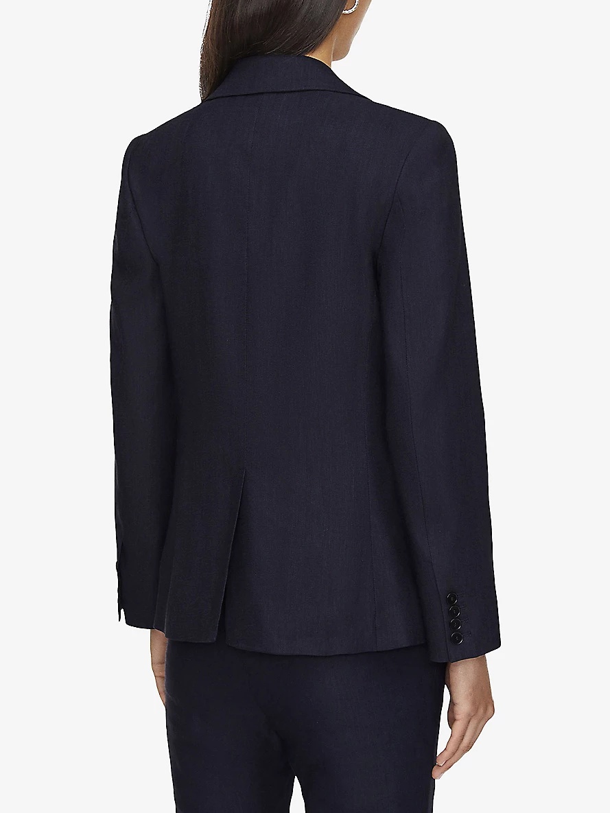 Marty Notched-Lapels Stretch-Linen Jacket - 4