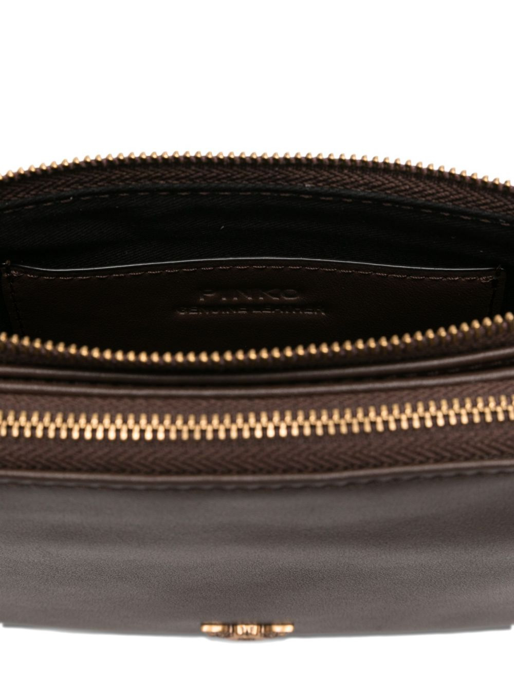 double-zip leather cross body bag - 5