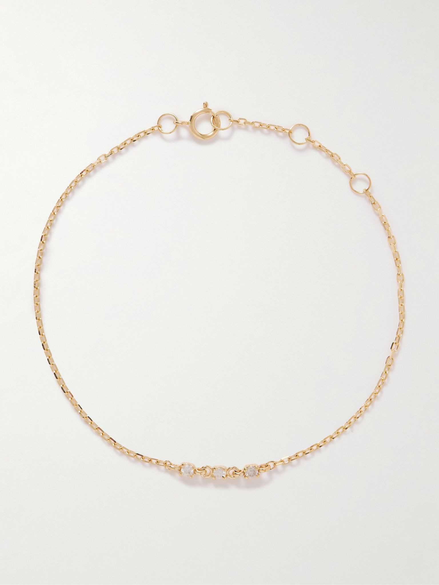 14-karat gold diamond bracelet Gold - 1