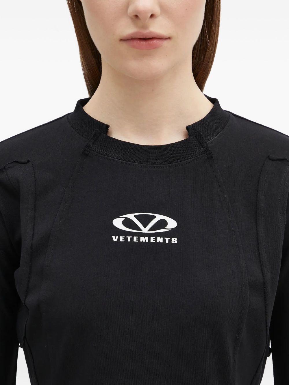 exposed-seam T-shirt - 5