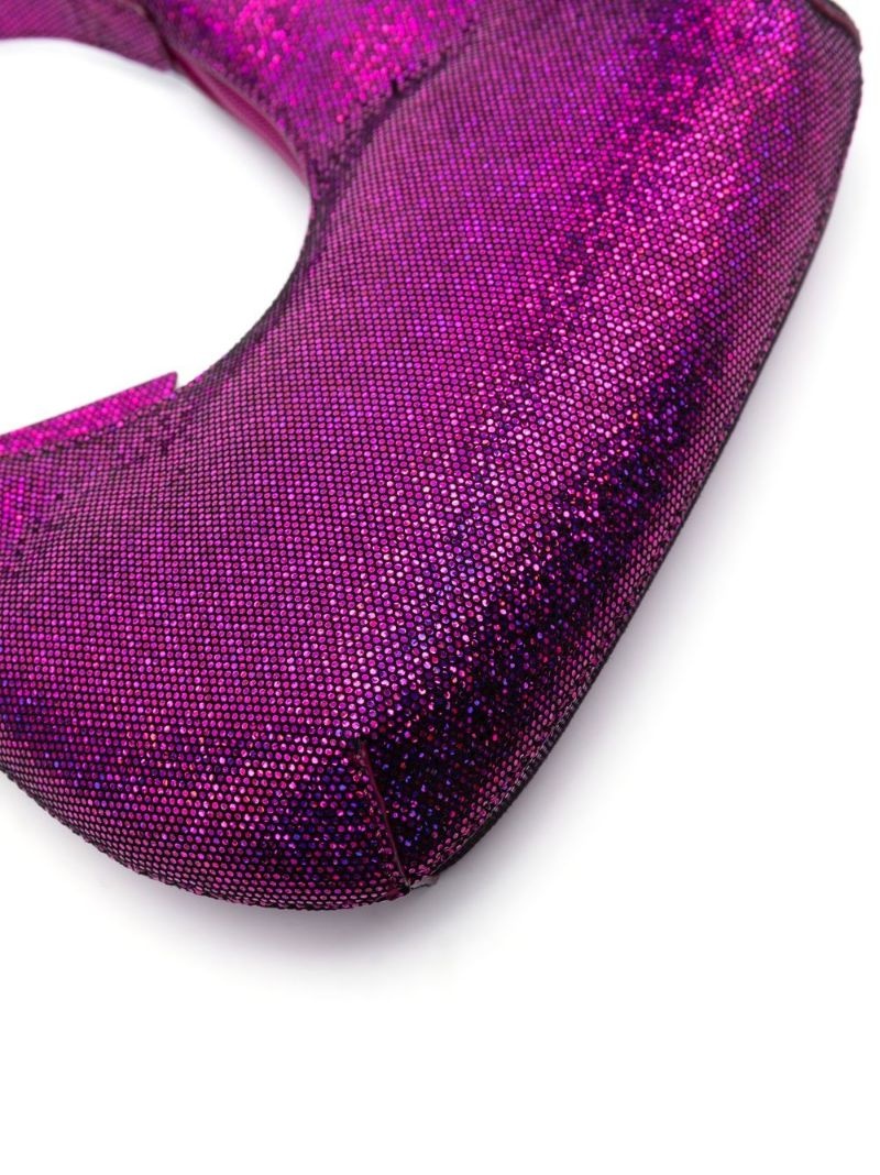 glitter-detail shoulder bag - 4