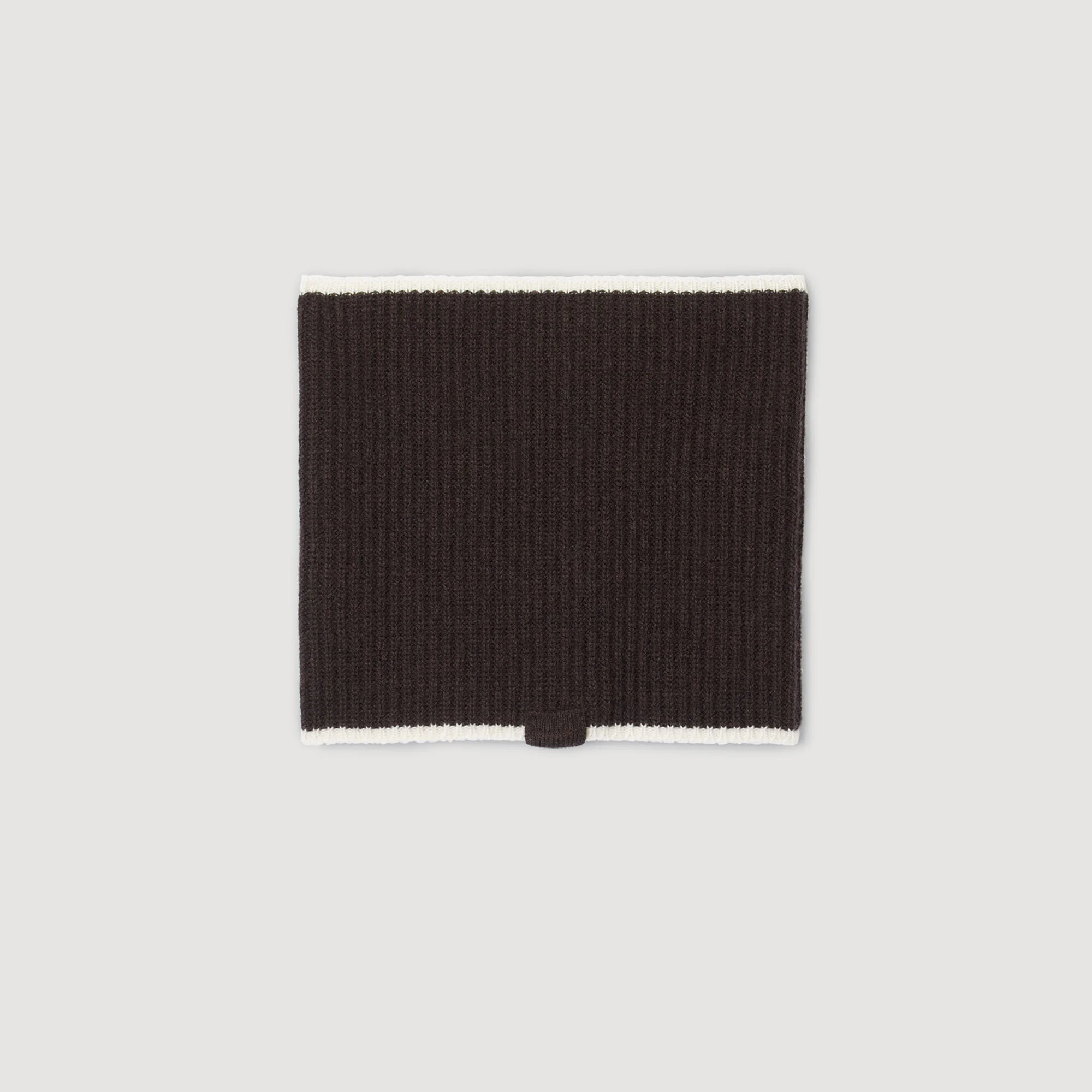 RIBBED KNIT NECK WARMER - 1