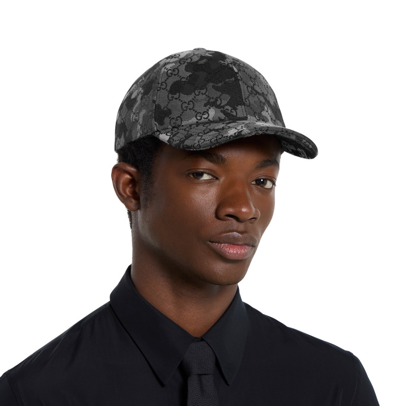 GG marbled canvas baseball hat 3