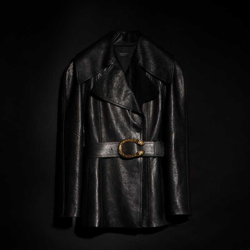 Soft grainy leather trench - 1