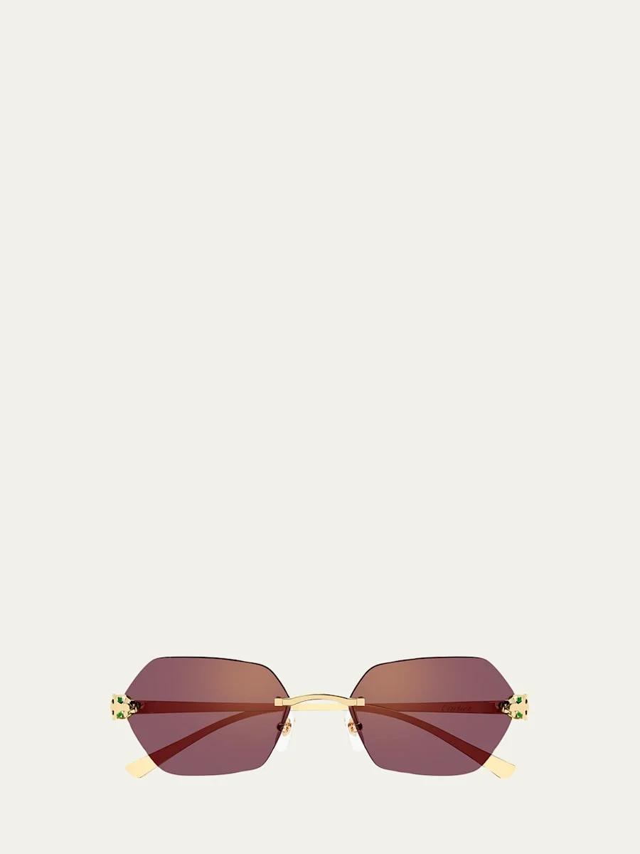 Panthère de Cartier 55mm Geometric Sunglasses - 1