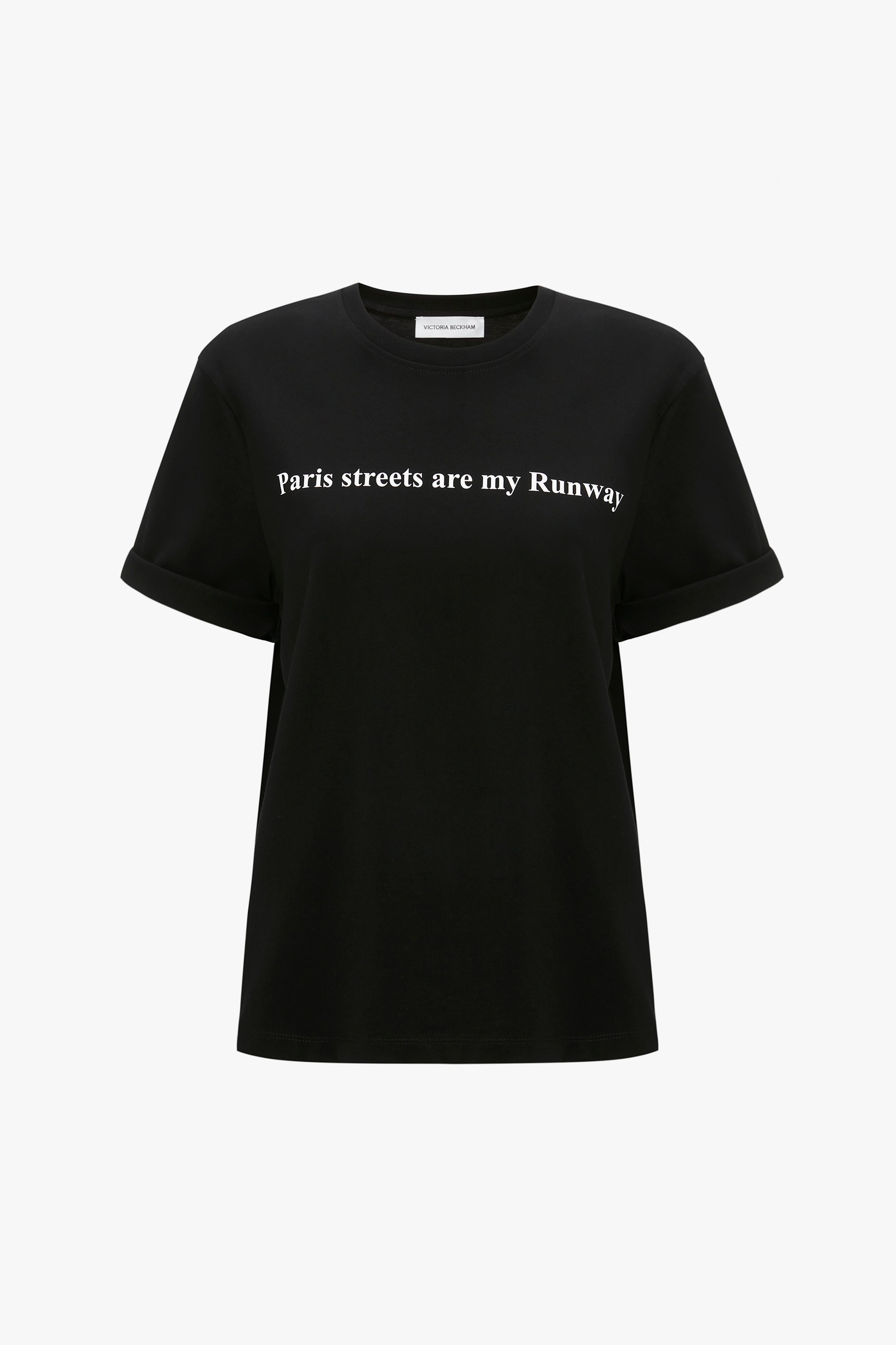 PARIS STREETS ARE MY RUNWAY T-shirt in Black - 1