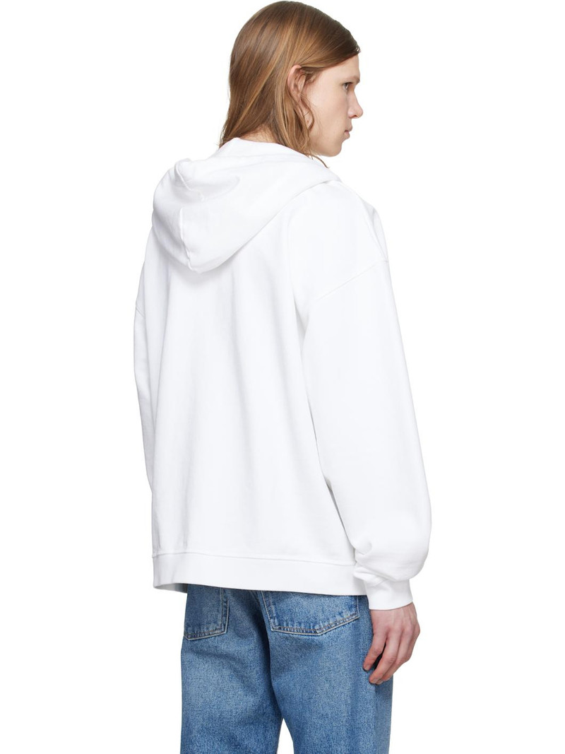 White Denim Mix Relax Zipped Fit Hoodie 3