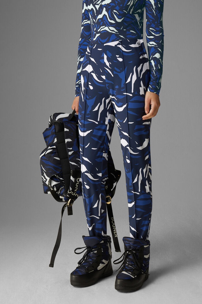 Elaine Stirrup pants in Navy blue/White - 2