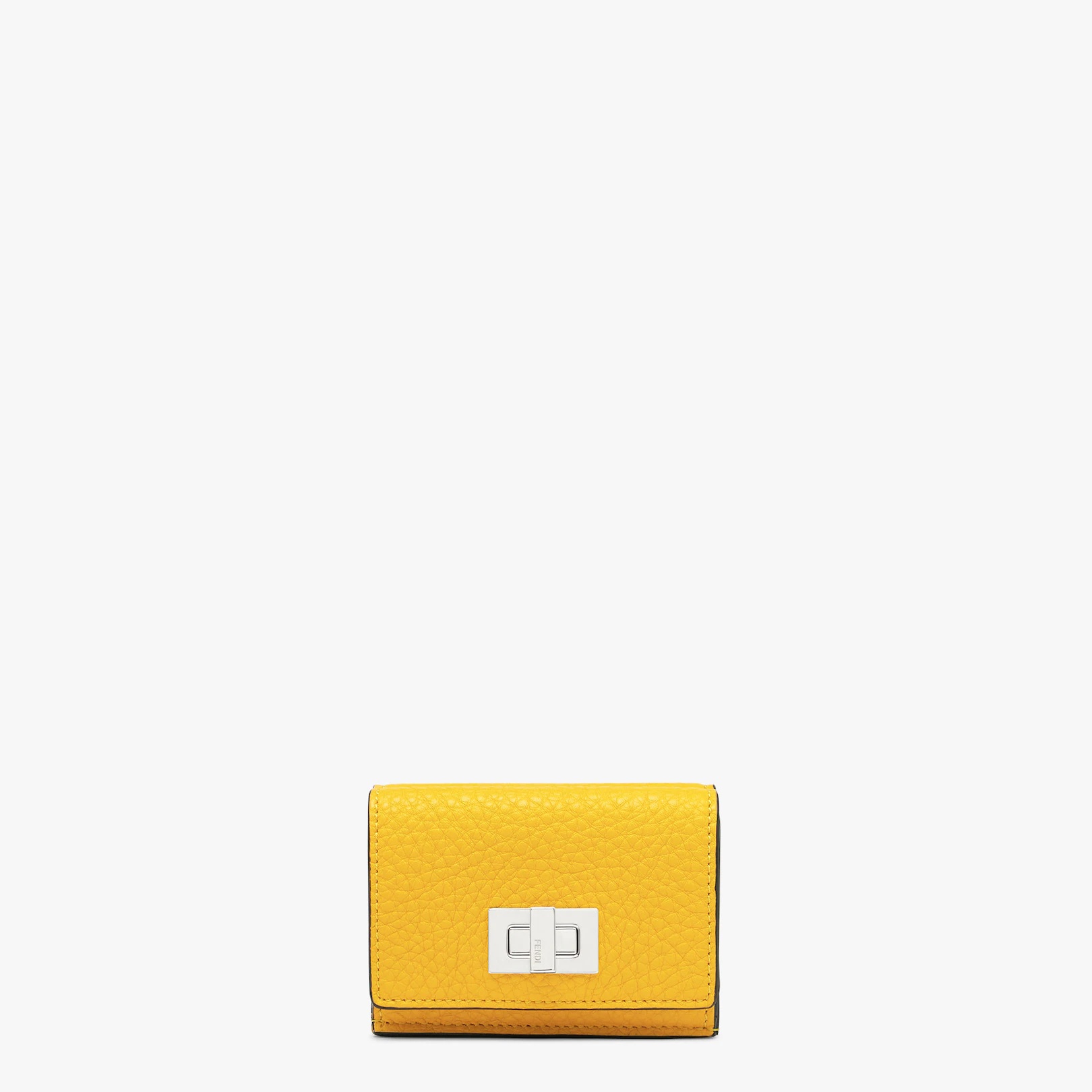 Compact, tri-fold Peekaboo Selleria wallet with large internal banknote compartment and three concea - 1
