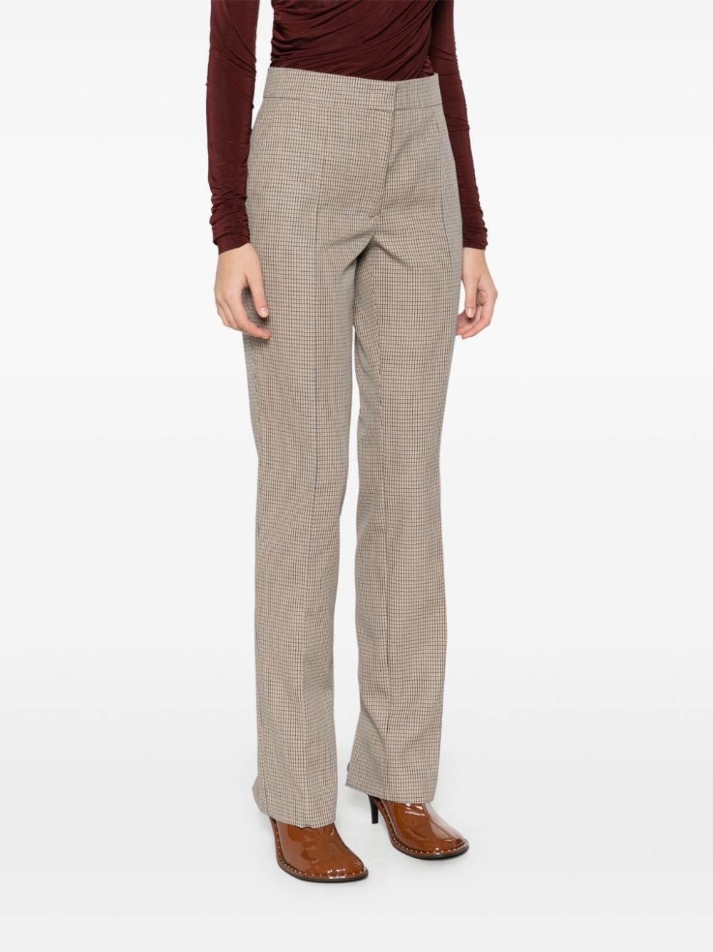 checked tailored trousers - 3