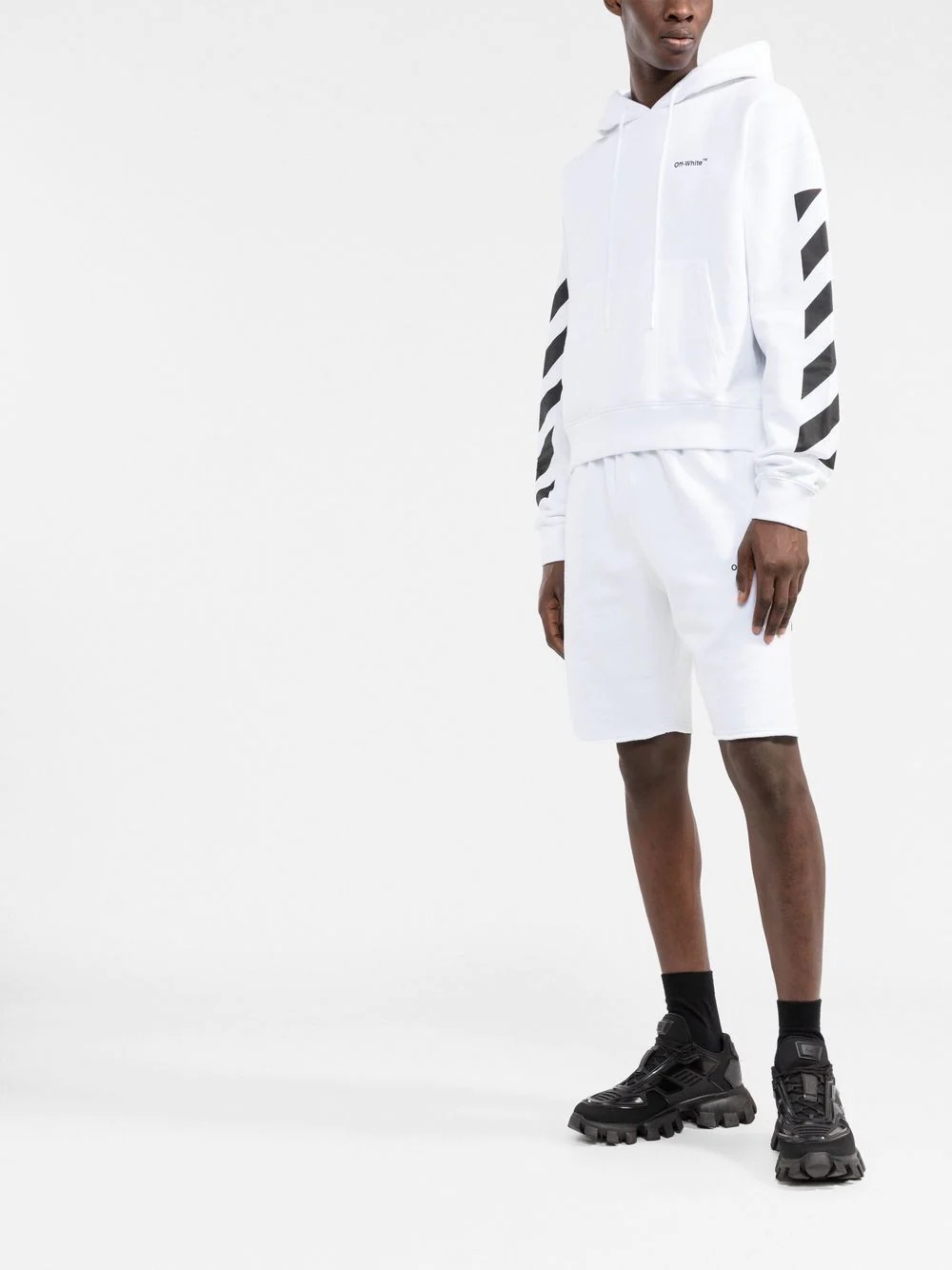 Diag-stripe hoodie - 2