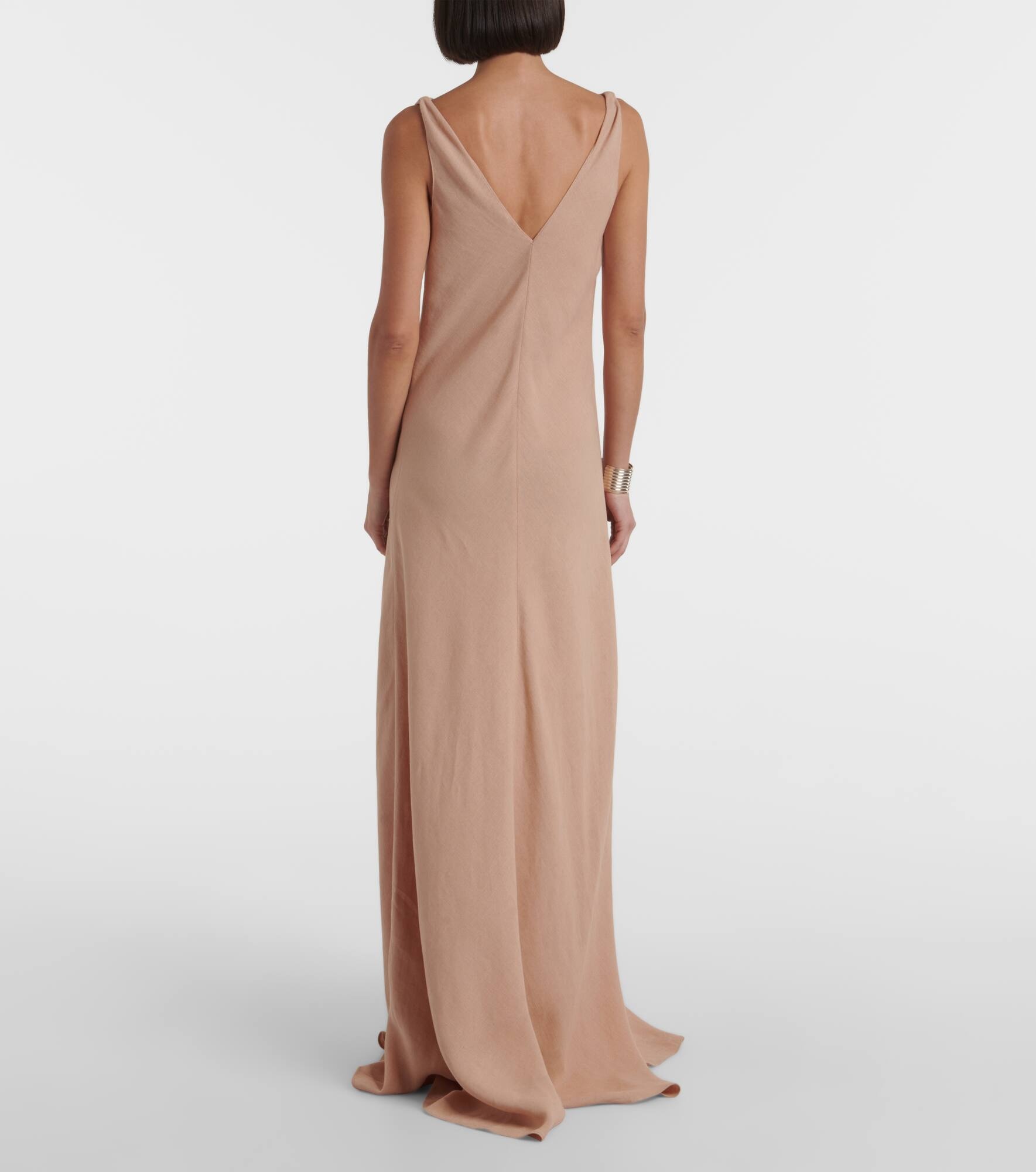 Callie linen crêpe maxi dress - 3