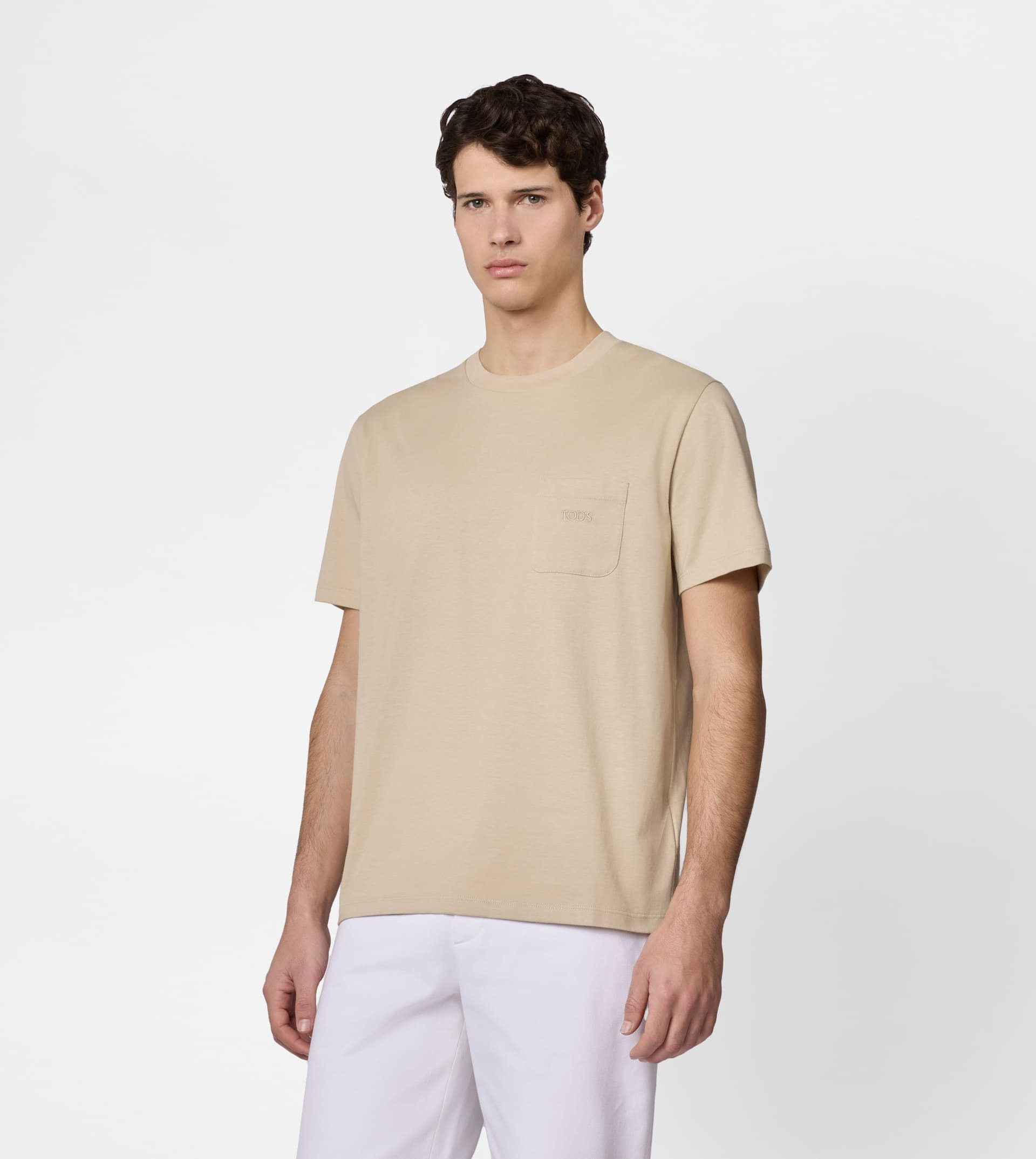 T-SHIRT IN JERSEY - BEIGE - 2