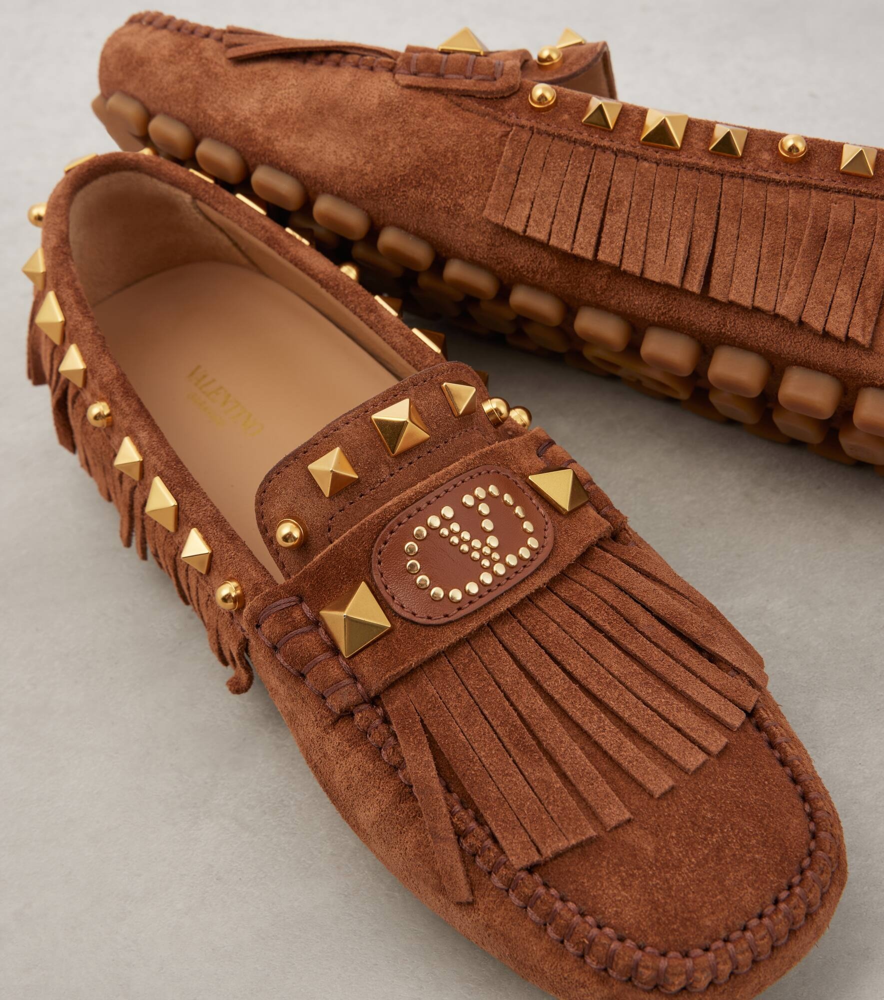 Plaster Caster VLogo suede driving shoes - 5