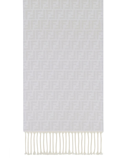 FENDI FF pattern fringed scarf outlook