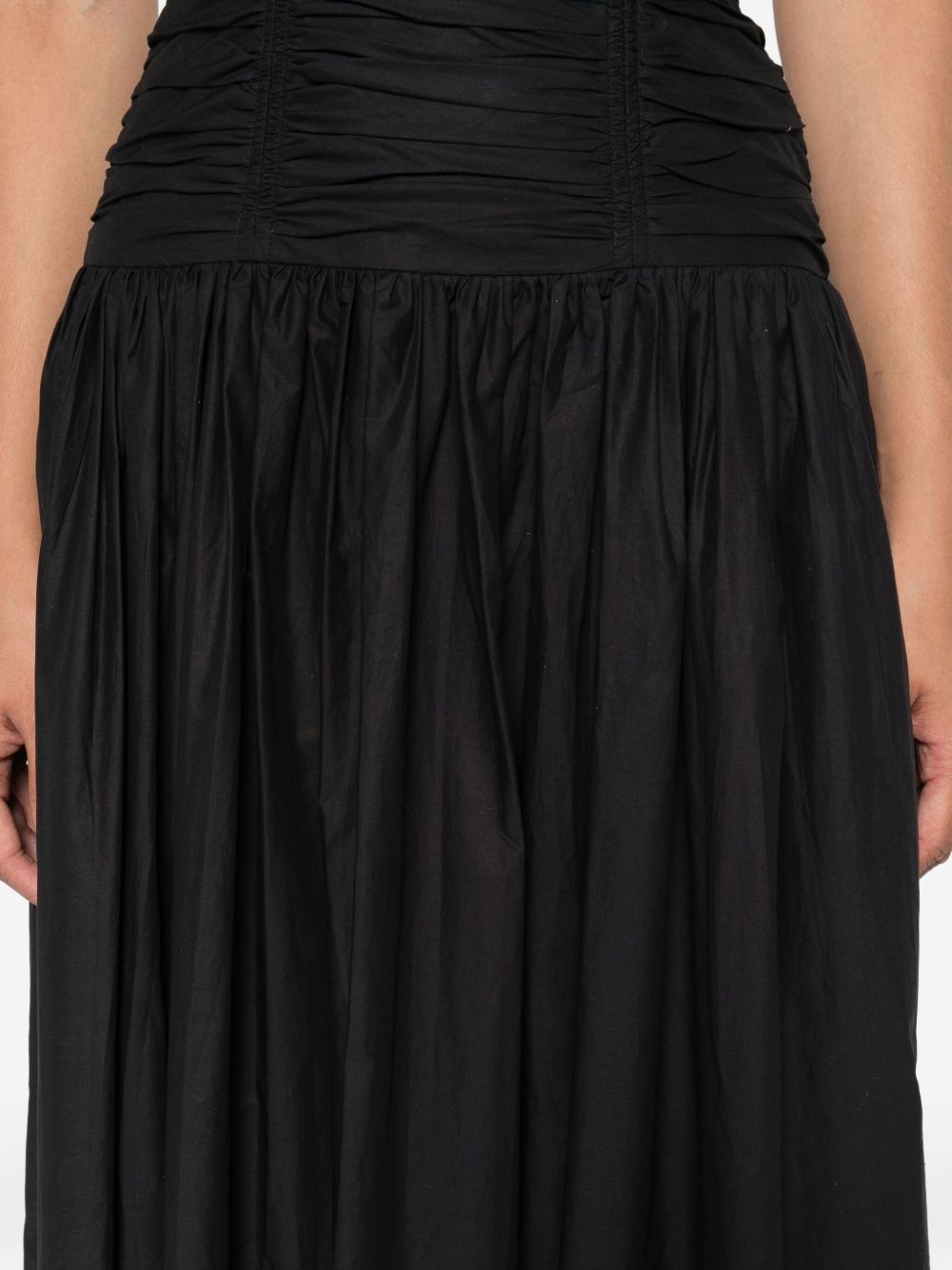 drop-waist strapless midi dress - 5