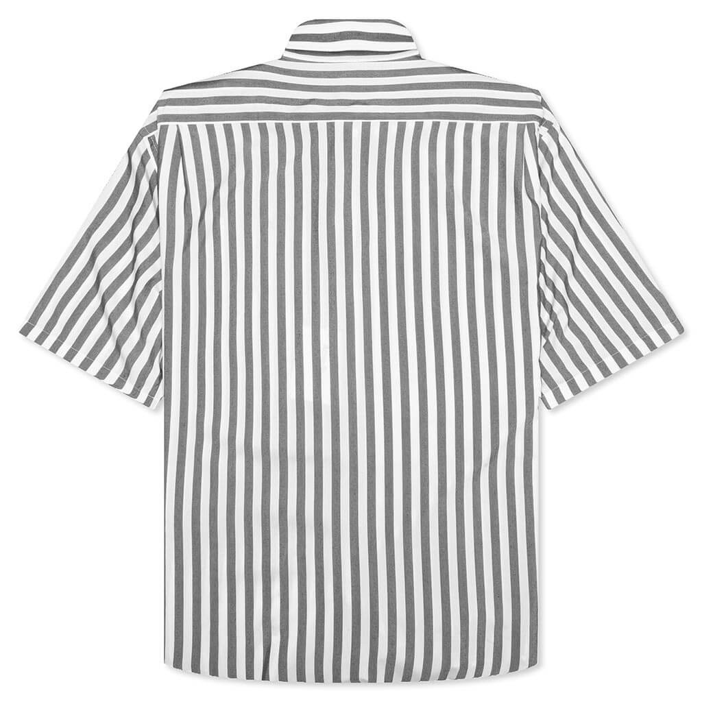 STRIPE BUTTON UP SHIRT - BLACK/WHITE - 2