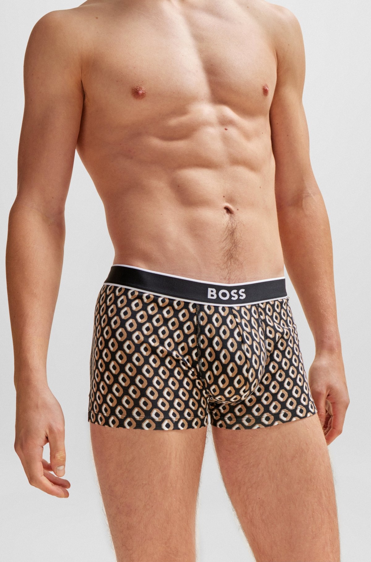 STRETCH-COTTON REGULAR-RISE TRUNKS WITH SEASONAL PRINT - 4