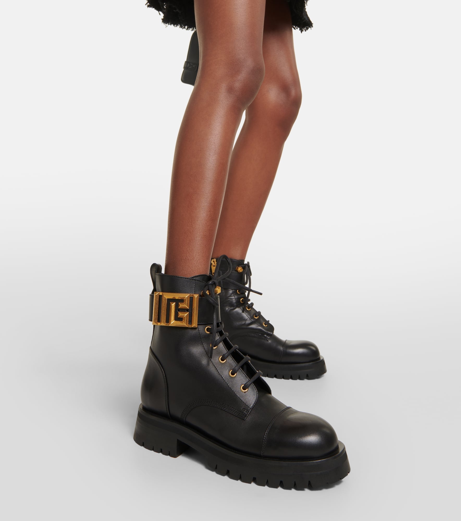 Romy leather lace-up boots - 4