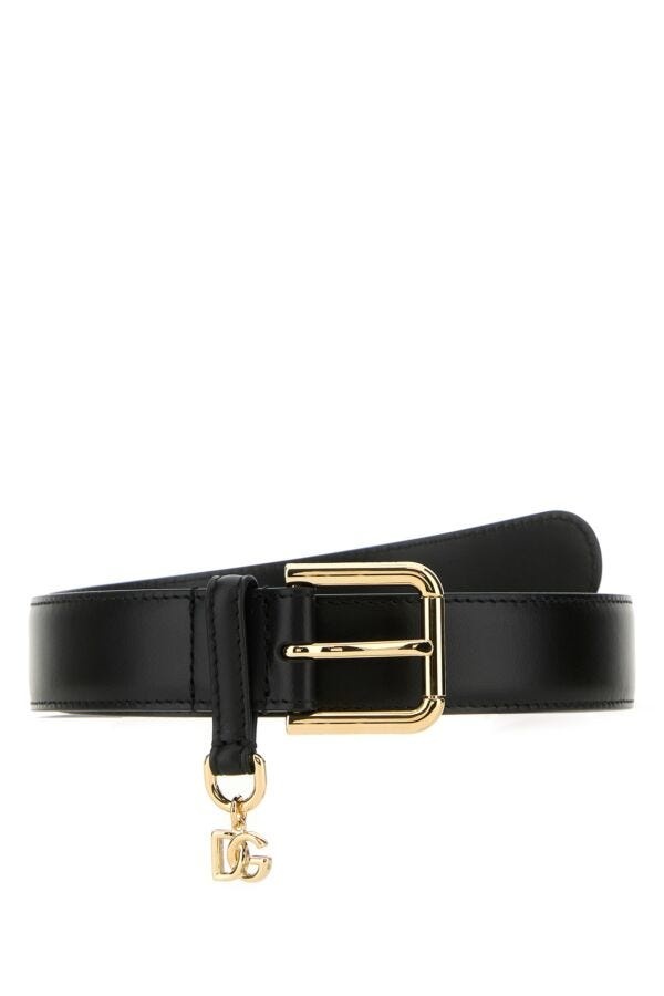 ベルト DOLCE & GABBANA Woman Belt Black BE1635AW576 80999 DG charm belt in Black for Women | Dolce&Gabbana® US