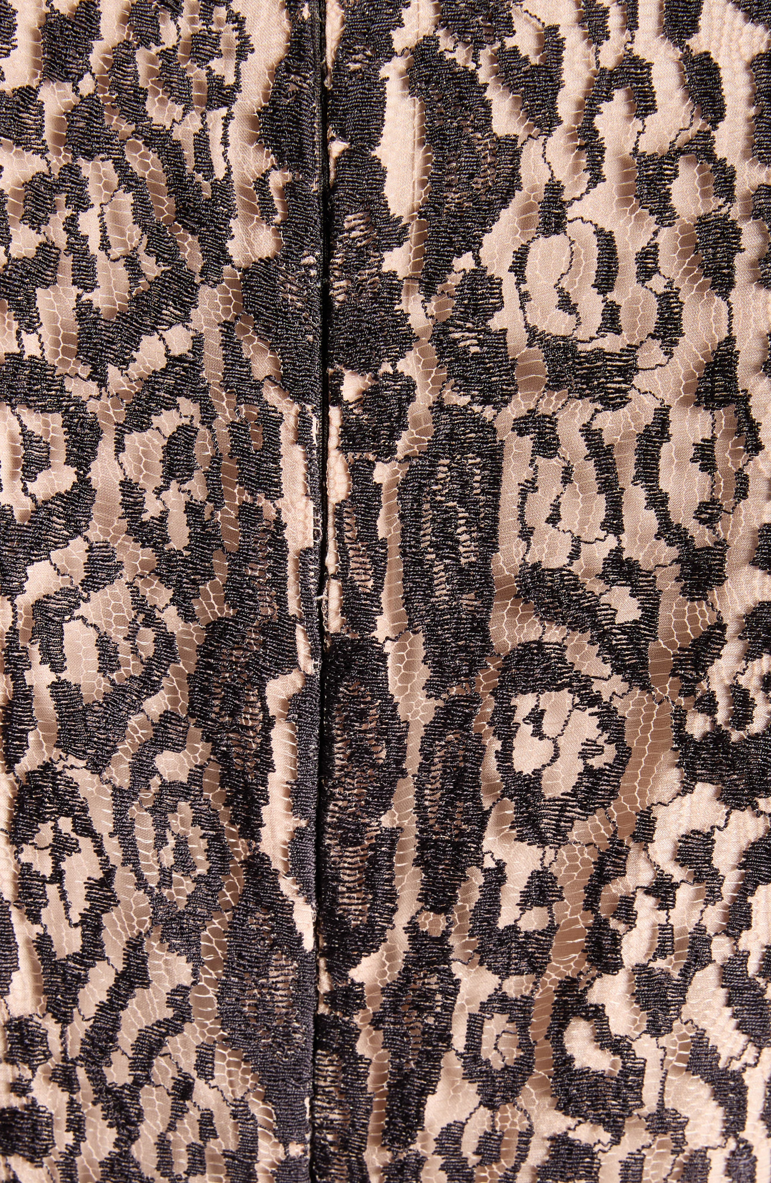 TOM FORD Leopard Print Long Sleeve Lace Gown in Xkbdp Brown/Antique Pink at Nordstrom - 6