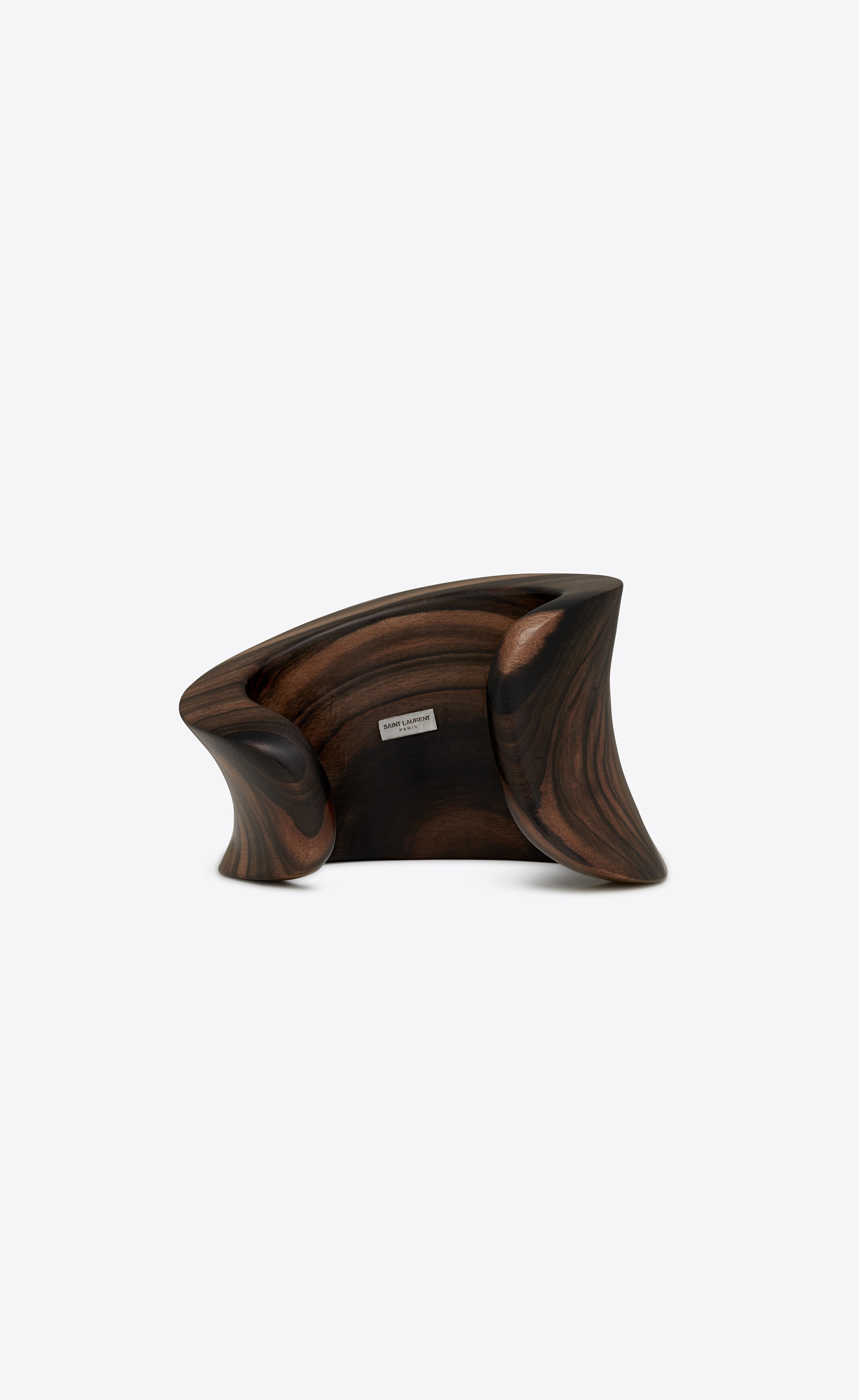 modernist curved cuff bracelet in wood - 4
