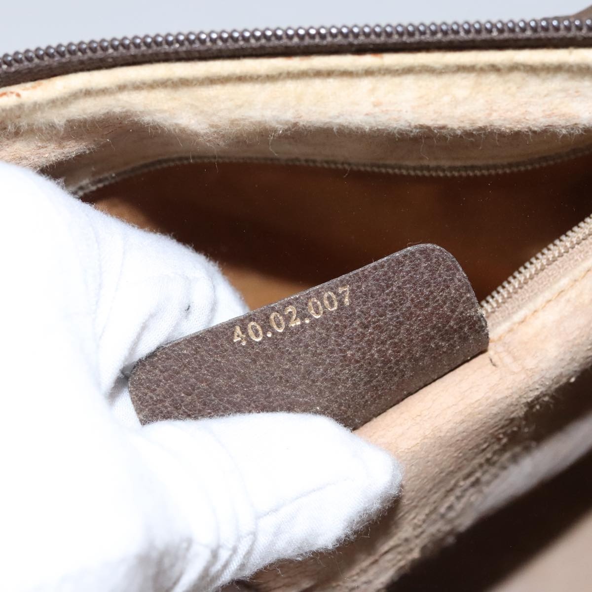 GUCCI GG Supreme Web Sherry Line Hand Bag Pvc Beige Gold 40 02 007 - 12