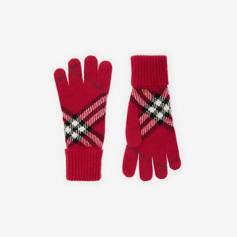 Burberry Check Cashmere Blend Gloves outlook