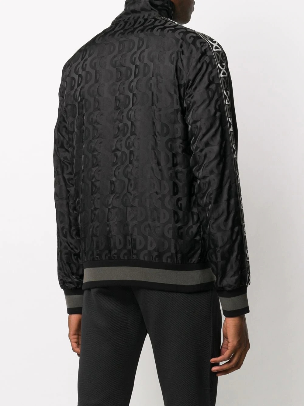 jacquard logo-tape track jacket - 4