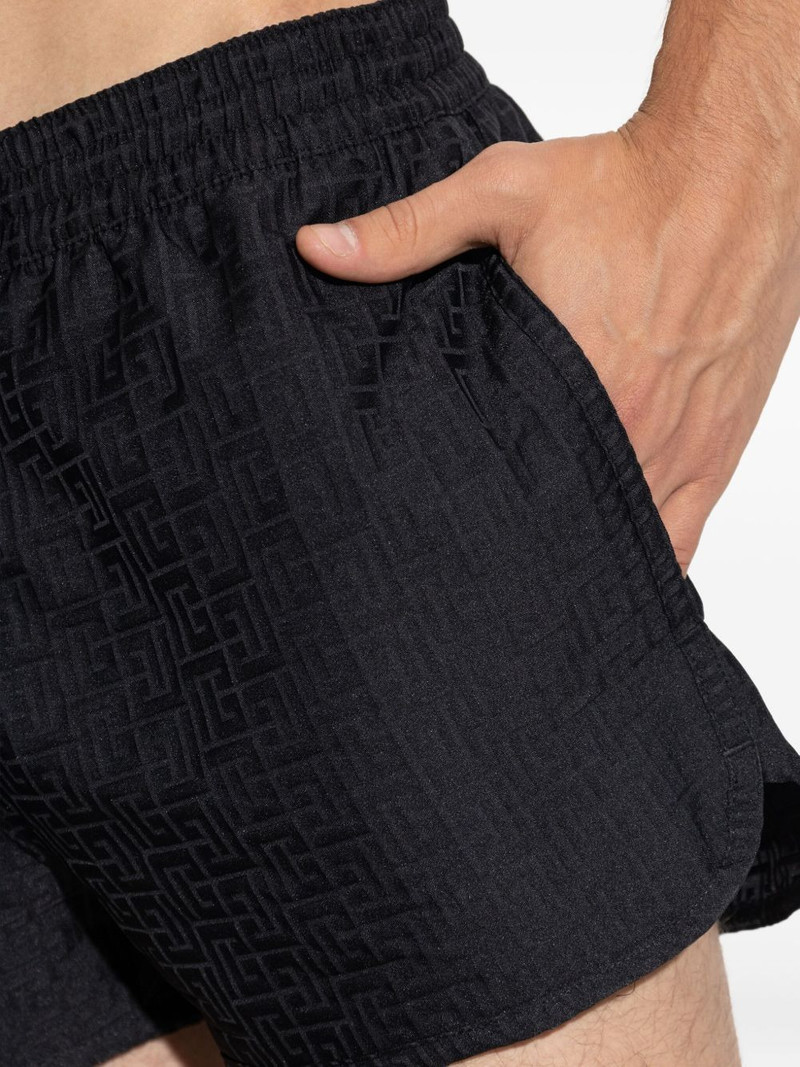 Balmain geometric-pattern swim shorts outlook