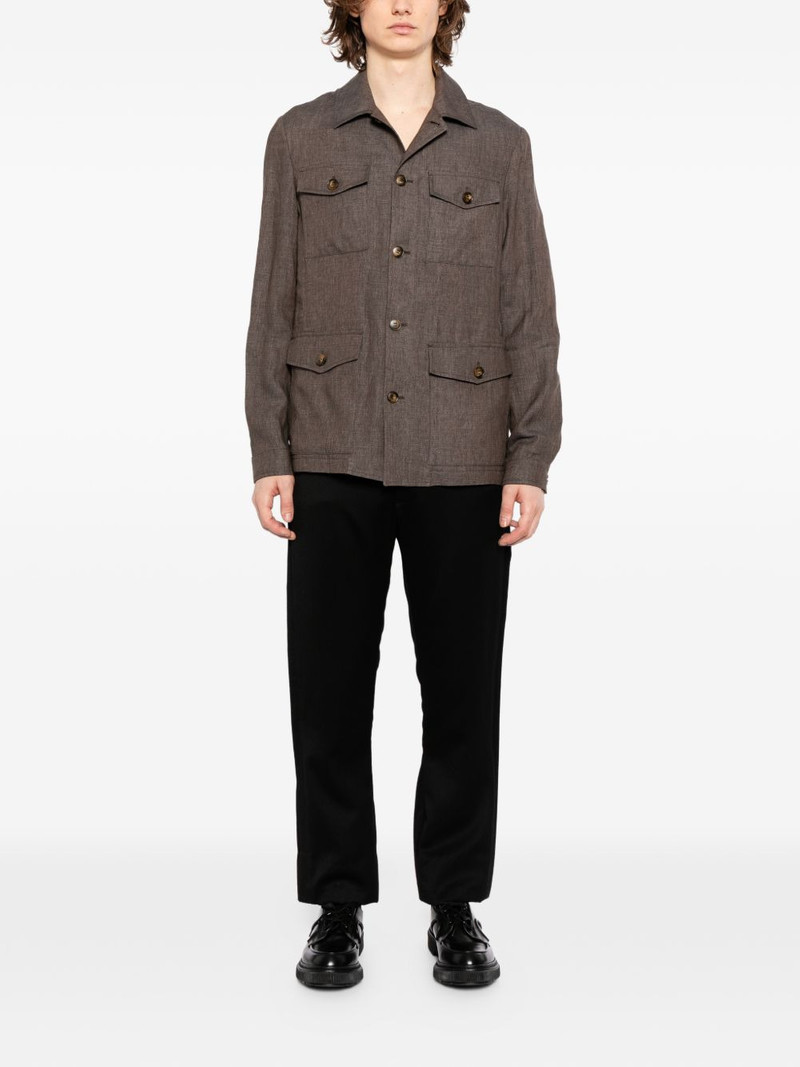 Canali flap pockets shirt jacket outlook