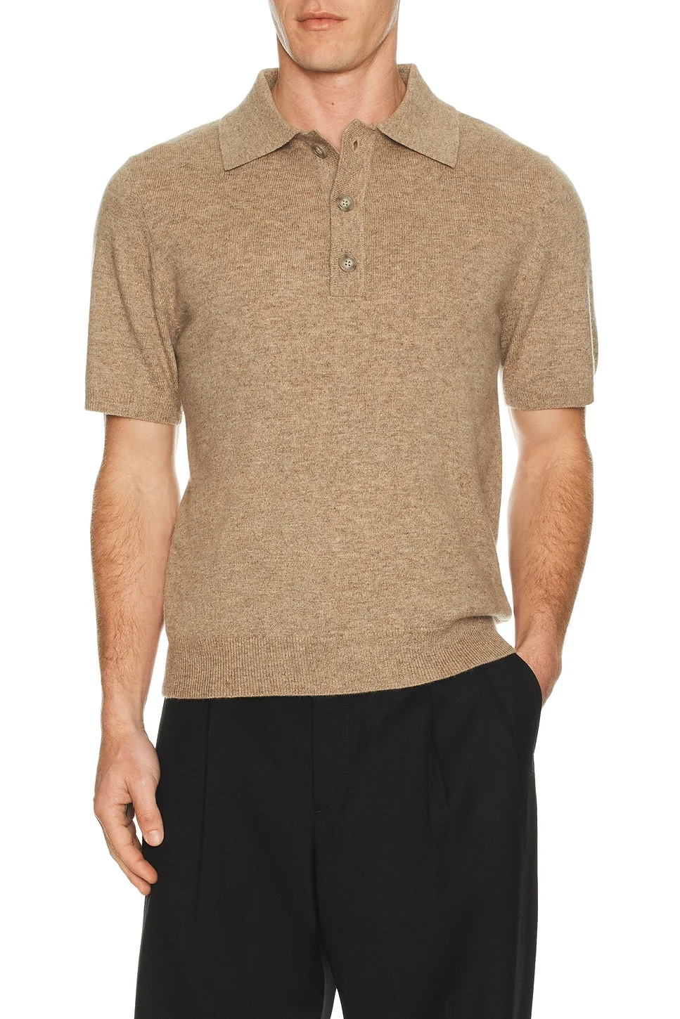 Short Sleeve Knit Polo - 1
