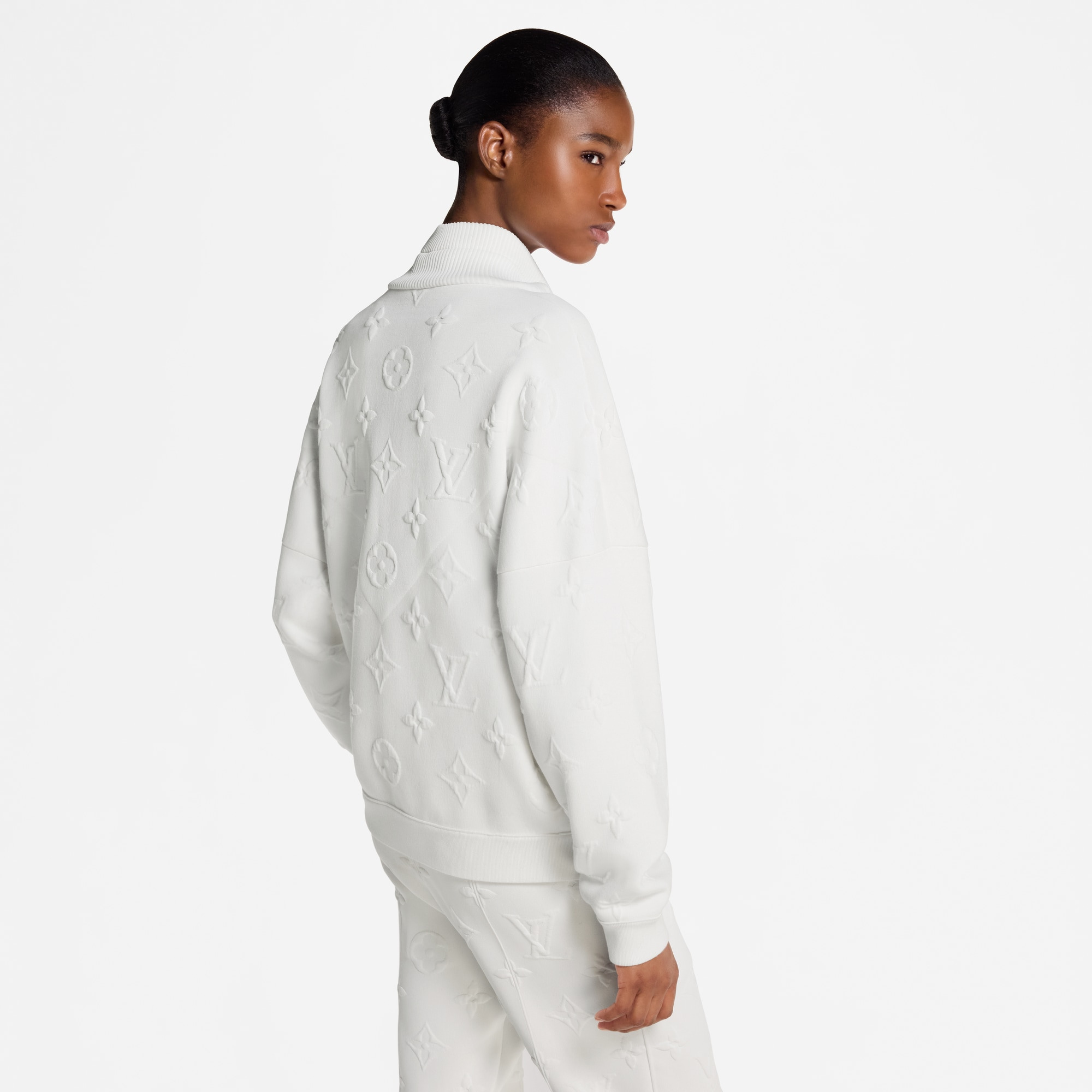 3D Monogram Ribbed Neck Sweater - 7