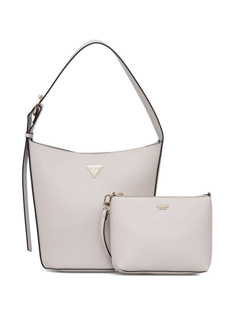logo-plaque pebbled-effect tote bag 1