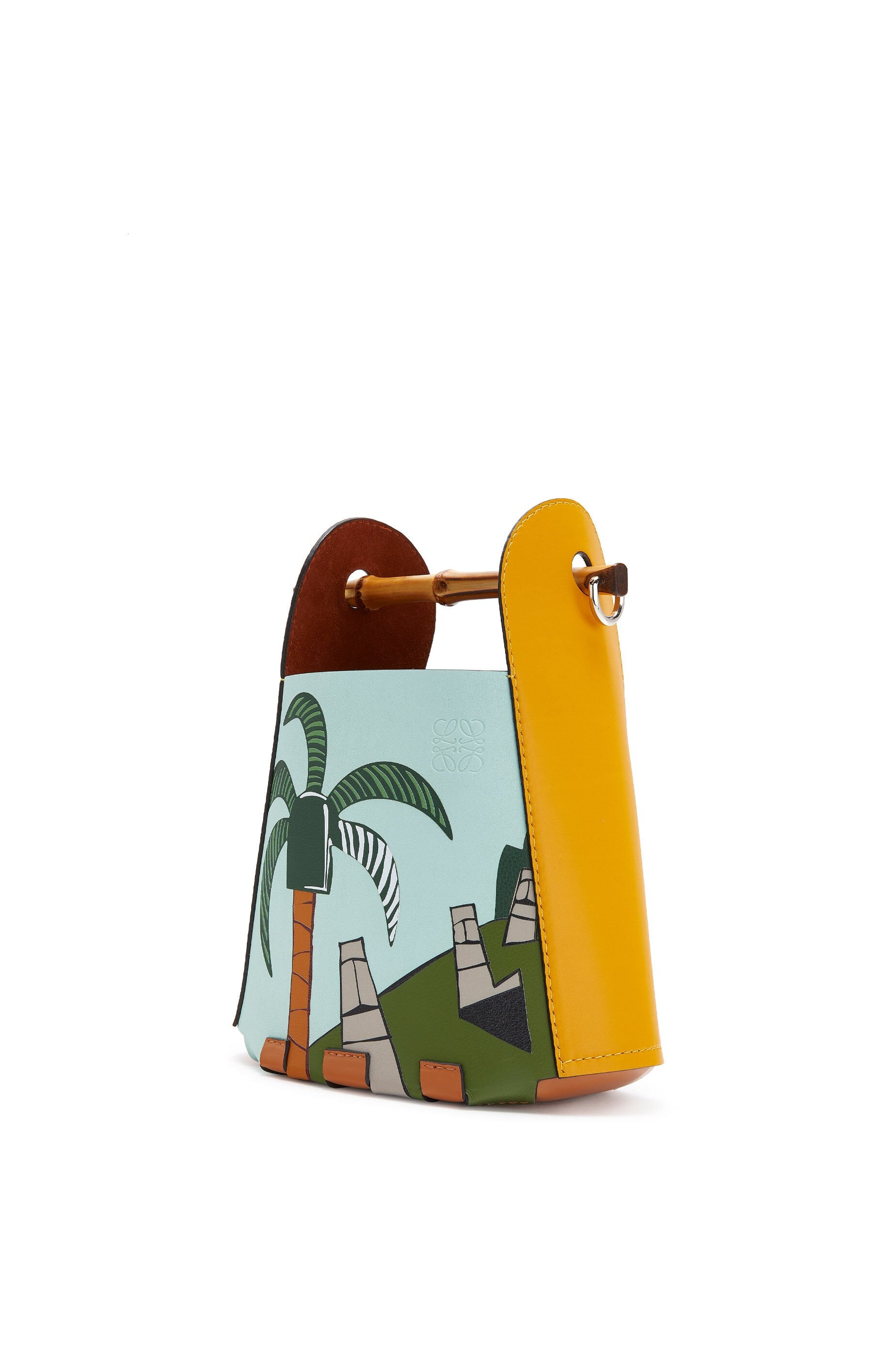 Easter Island Bamboo Bucket bag in calfskin - 3