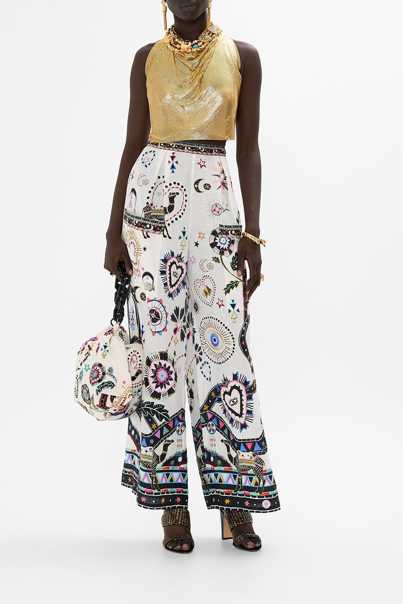 WIDE LEG TROUSER WITH FRONT POCKETS 7