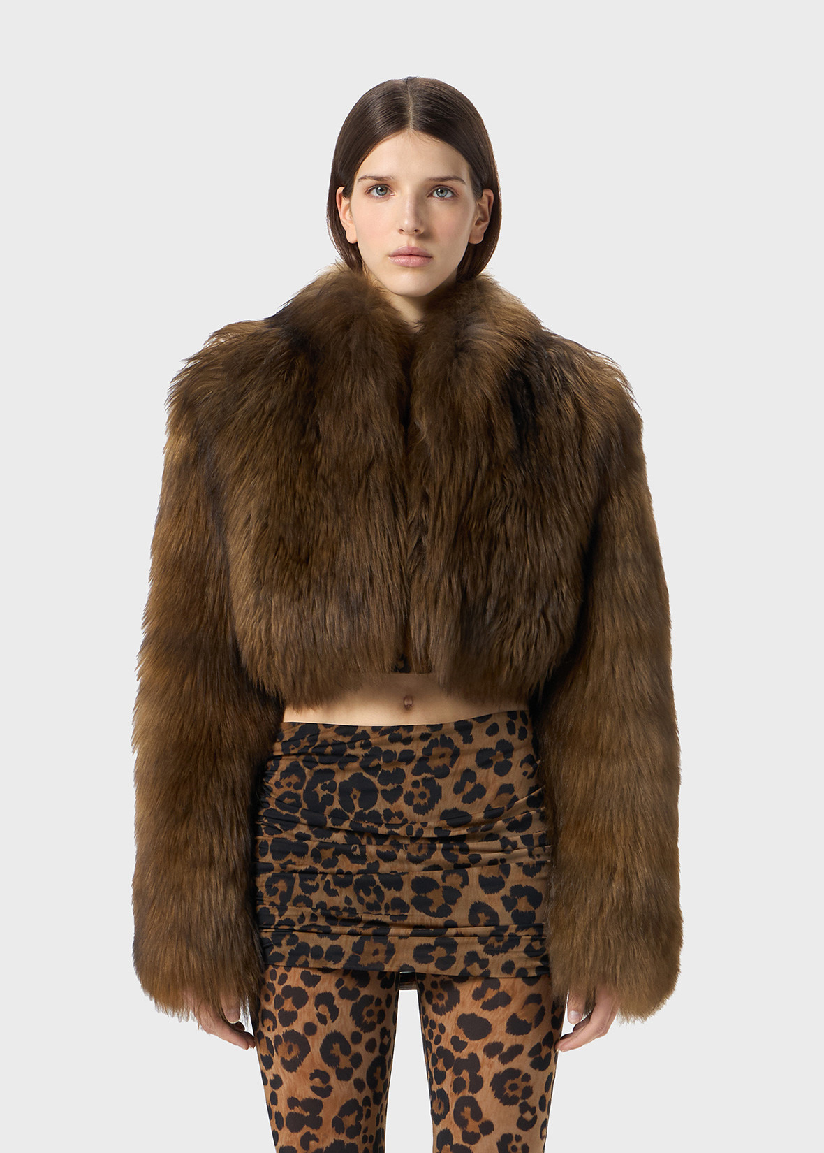SHORT FUR COAT IN CASHMERE GOAT HAIR - 3