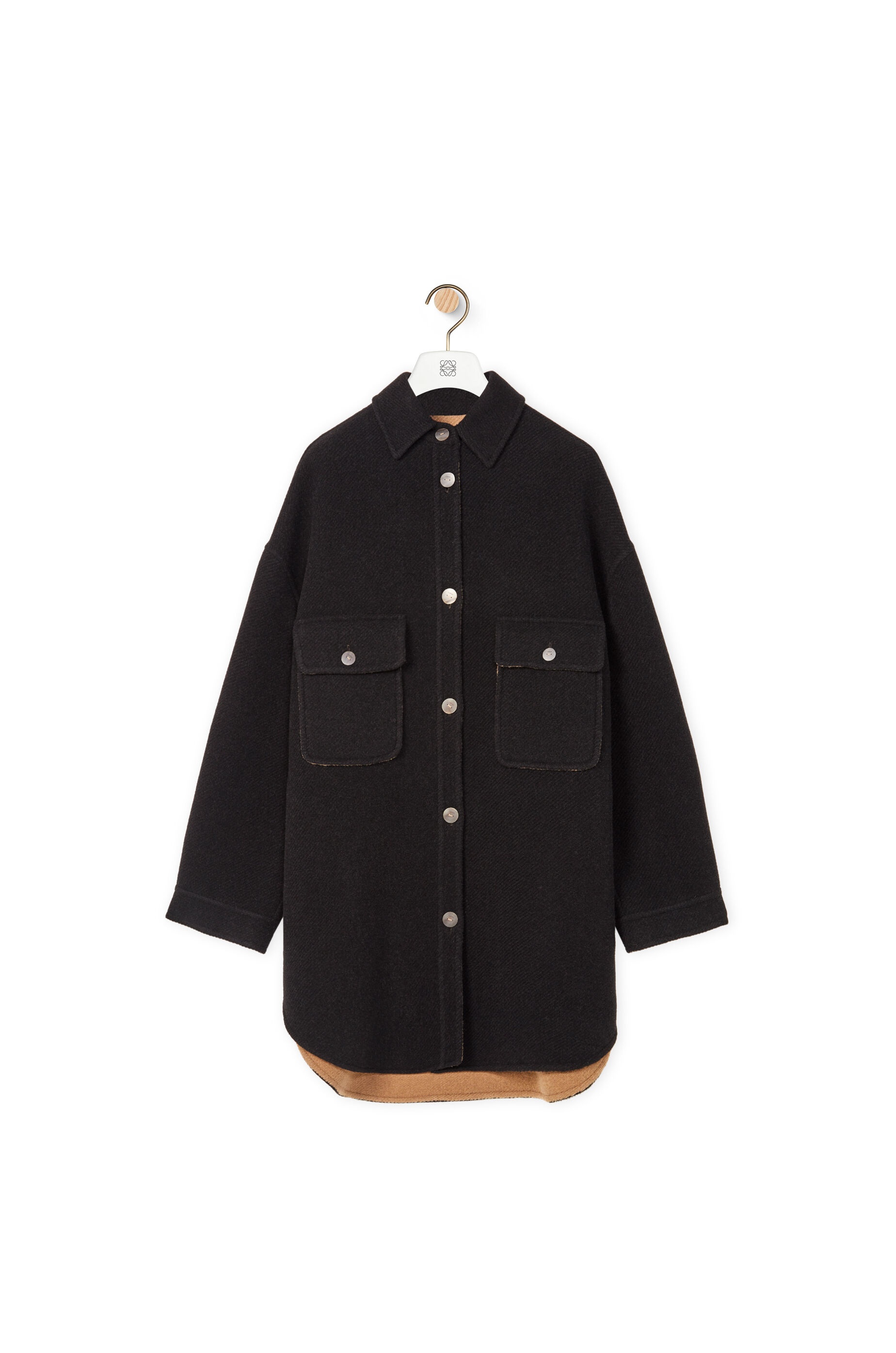 Oversize jacket in wool and alpaca - 1
