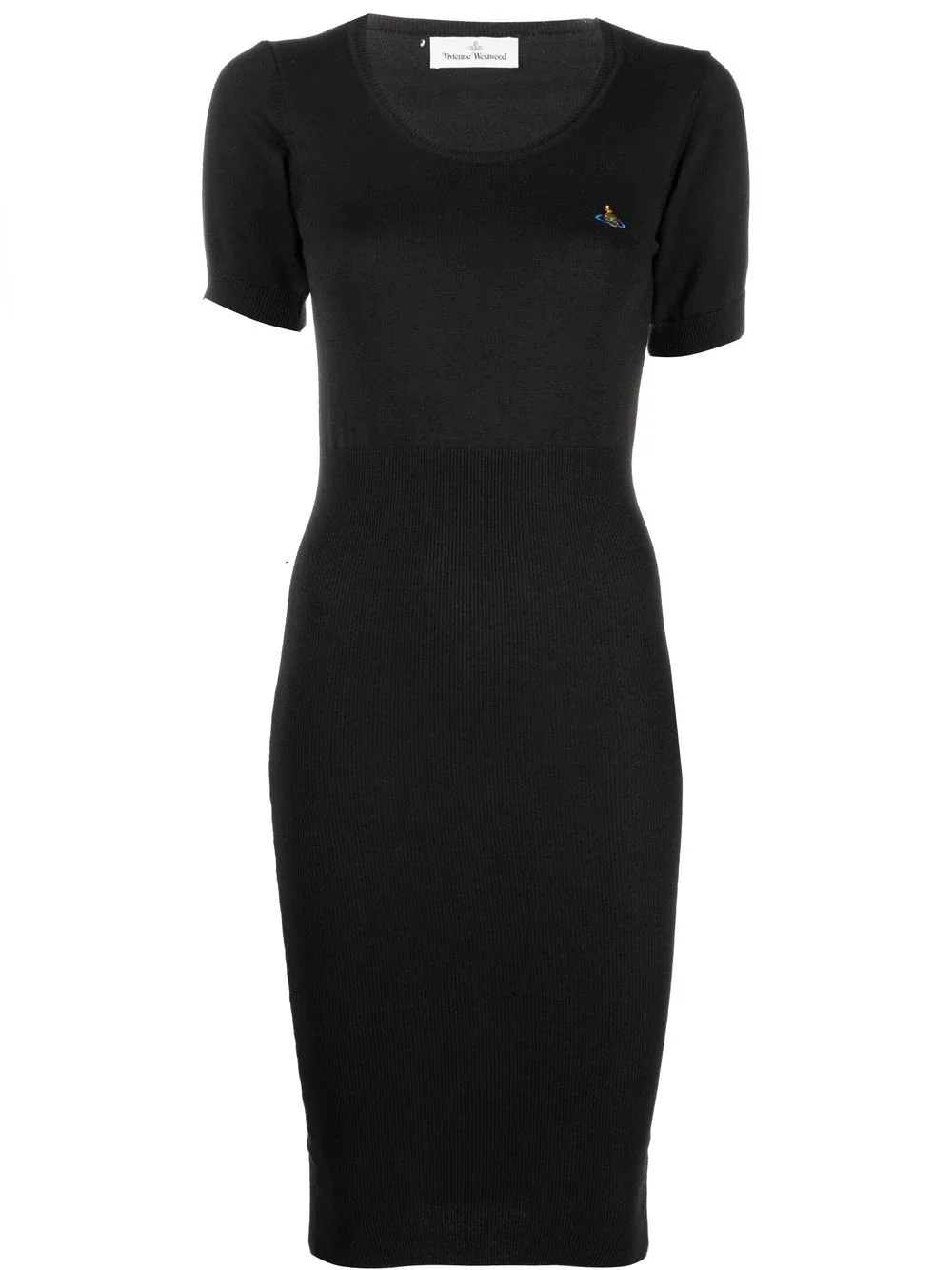 Orb-logo knitted midi dress - 1