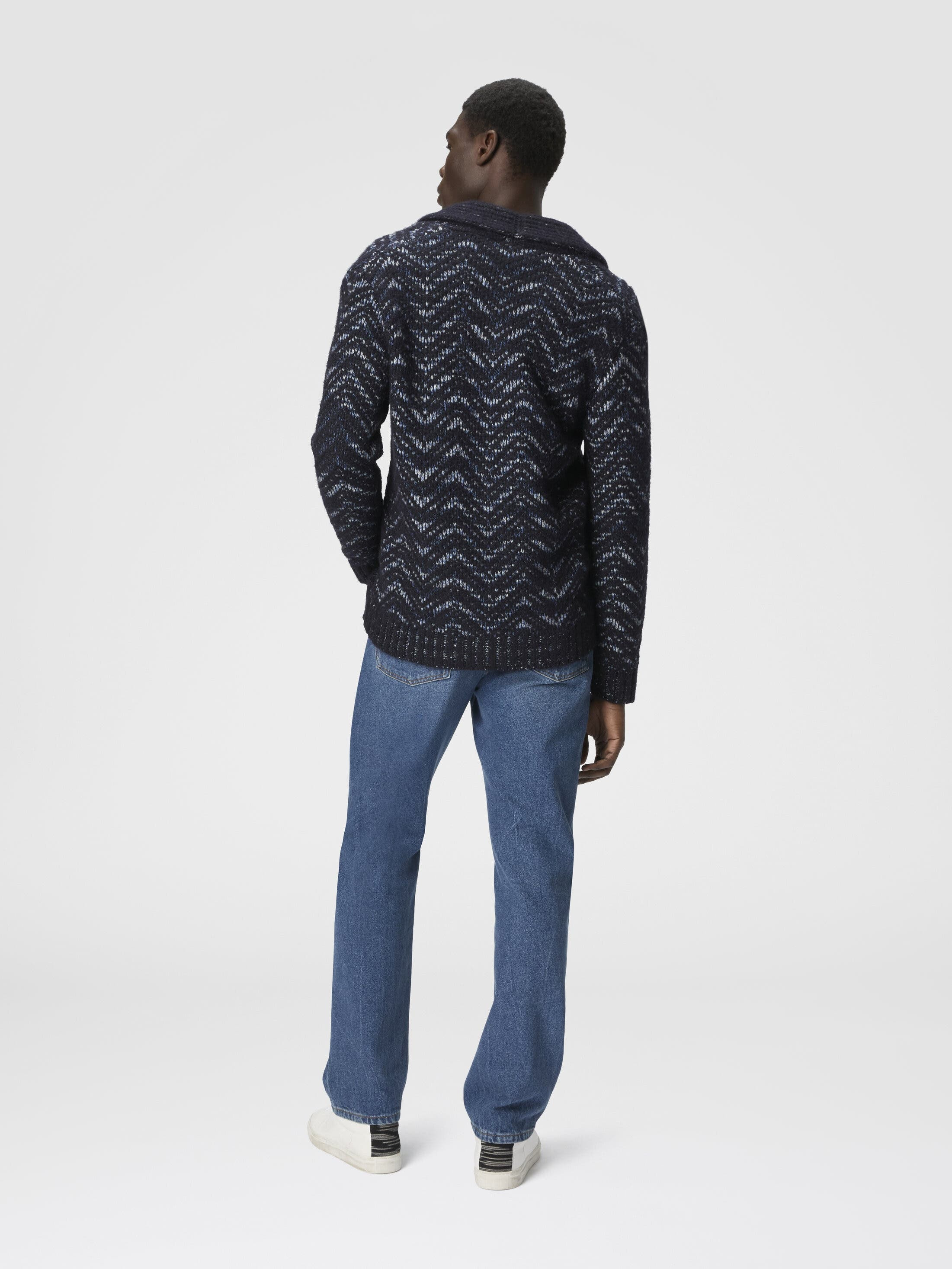 Missoni Buttoned Cardigan With Chevron Pattern in Blue at Nordstrom - 3