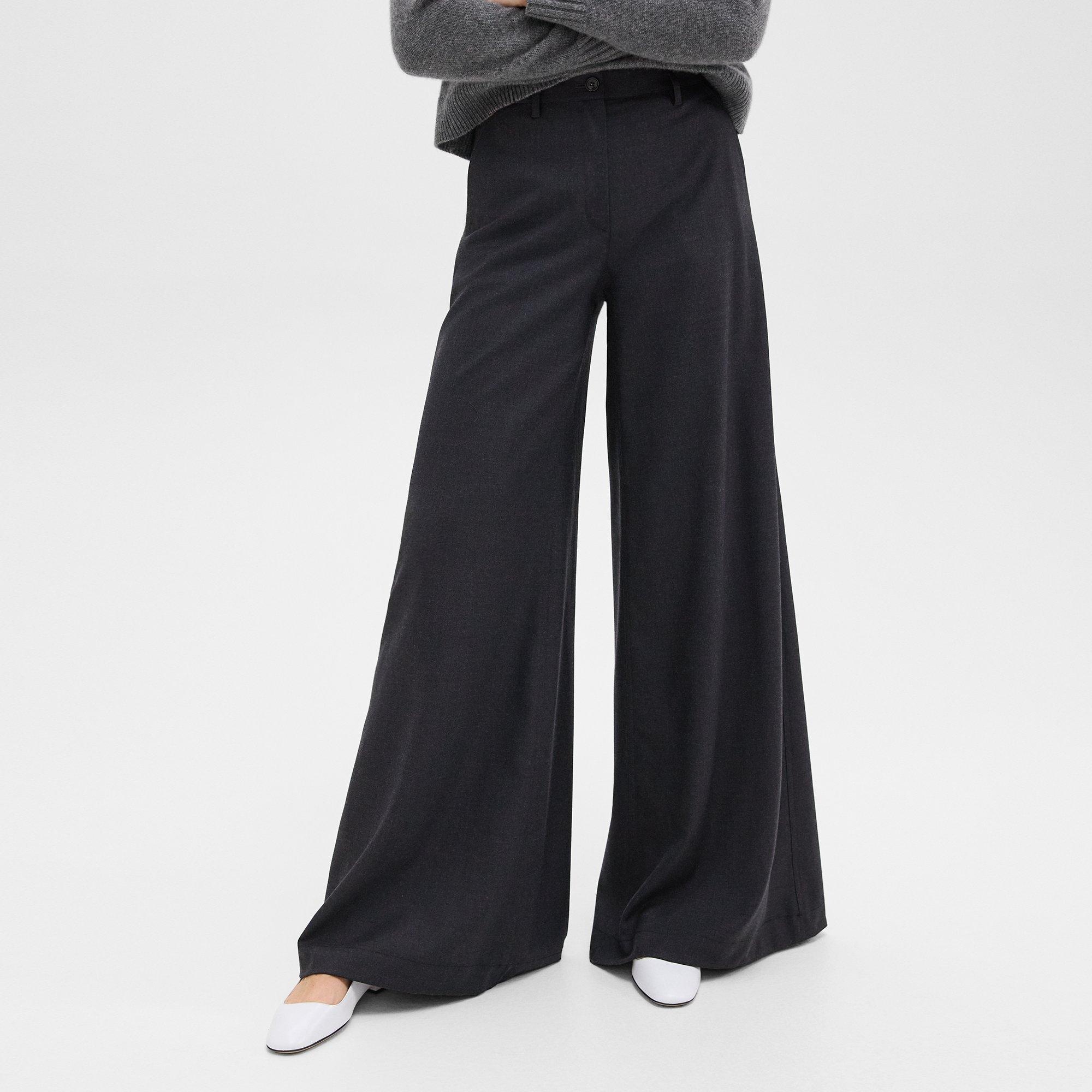 Ultra Wide-Leg Pant in Stretch Flannel - 5