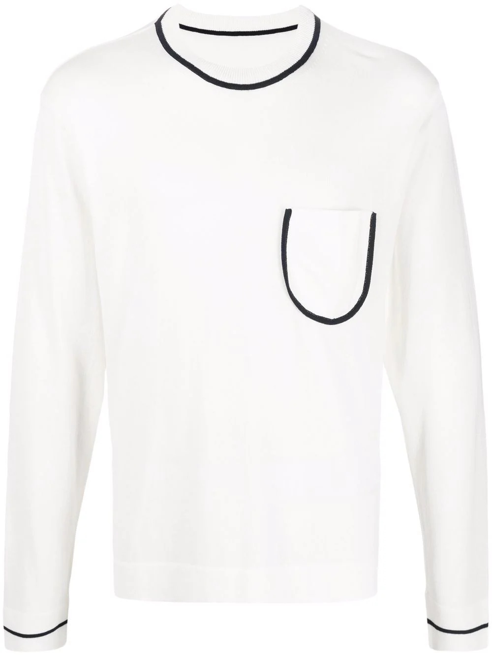 La Maille Marino contrasting-trim sweater - 1