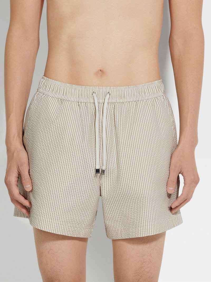 ZEGNA STRIPED SWIM TRUNKS outlook