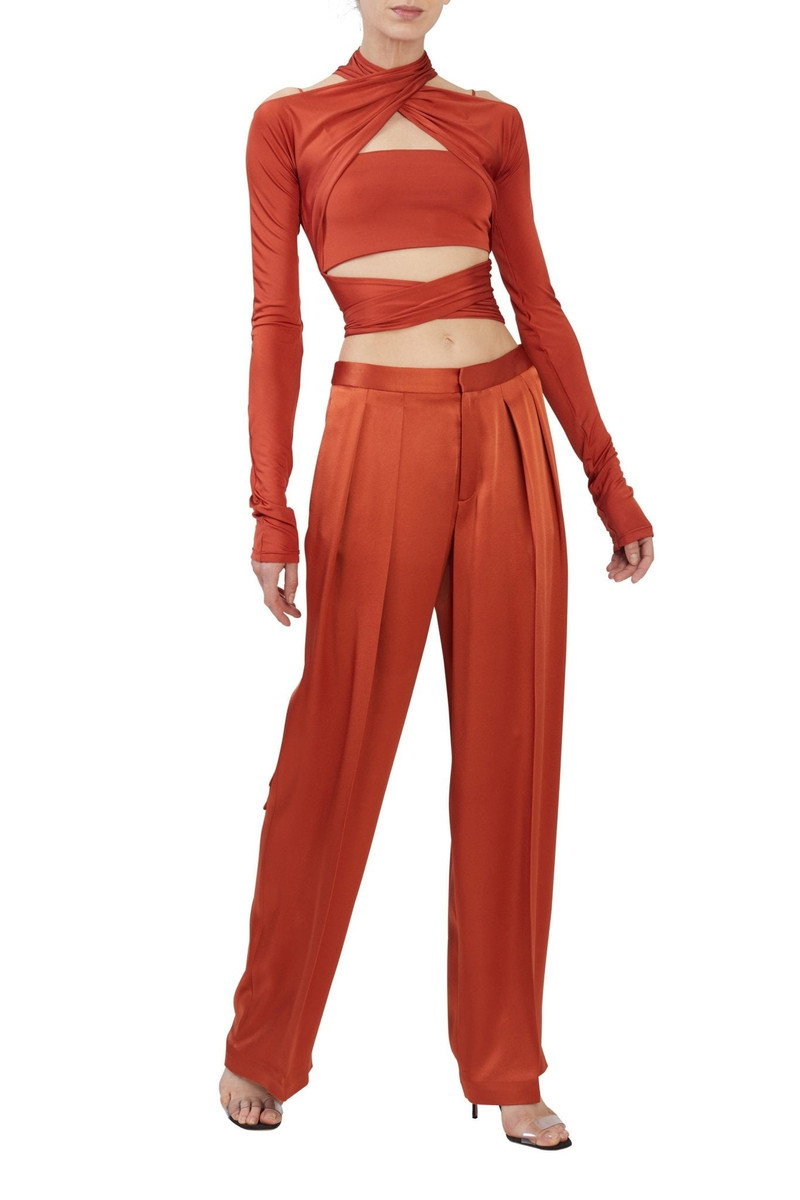 LAPOINTE Satin Low Waisted Trouser outlook