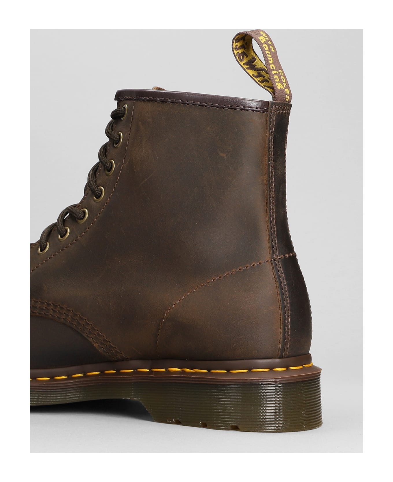 1460 Combat Boots In Brown Leather - 5